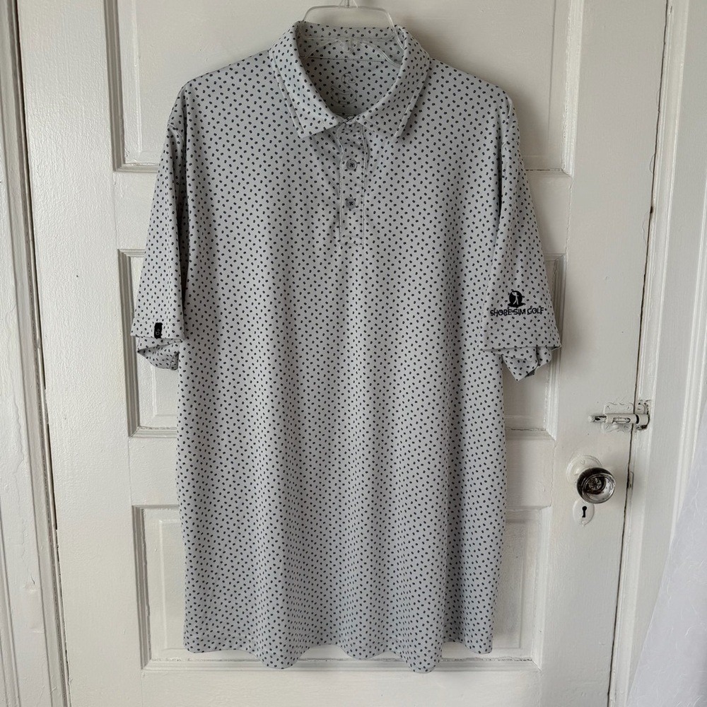 Swannies Performance Golf Polo Shirt Short Sleeve Breathable Floral Print‎ XXL - Picture 3 of 15